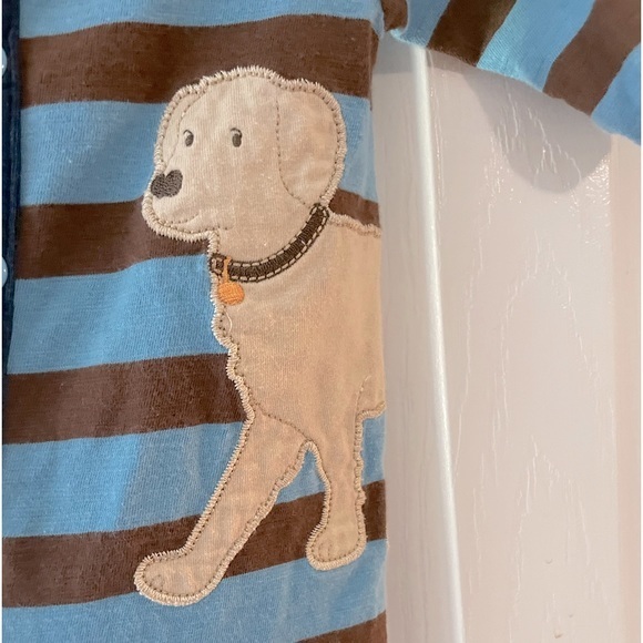 Le Top puppy one piece‎ with footies & hoodie and puppy ears EUC Size 3 months - Picture 3 of 5